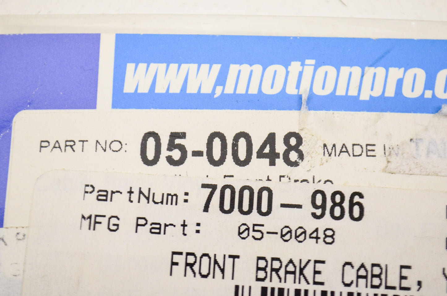 Motion Pro 05-0048 Front Brake Cable Yamaha NOS