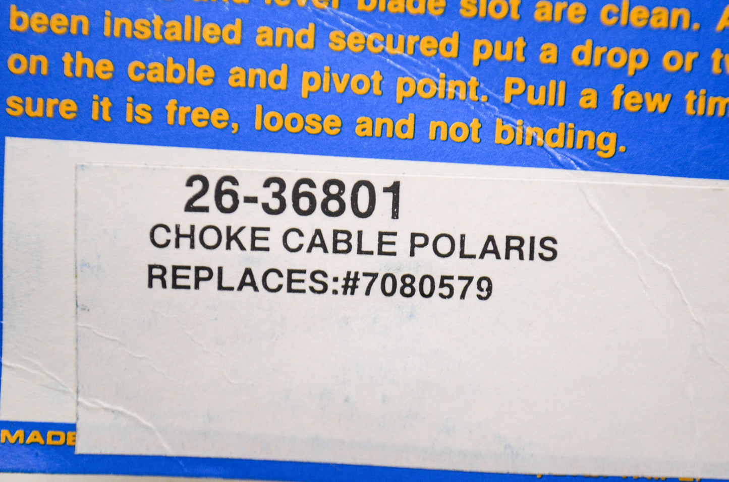 New EMGO Choke Cable Polaris