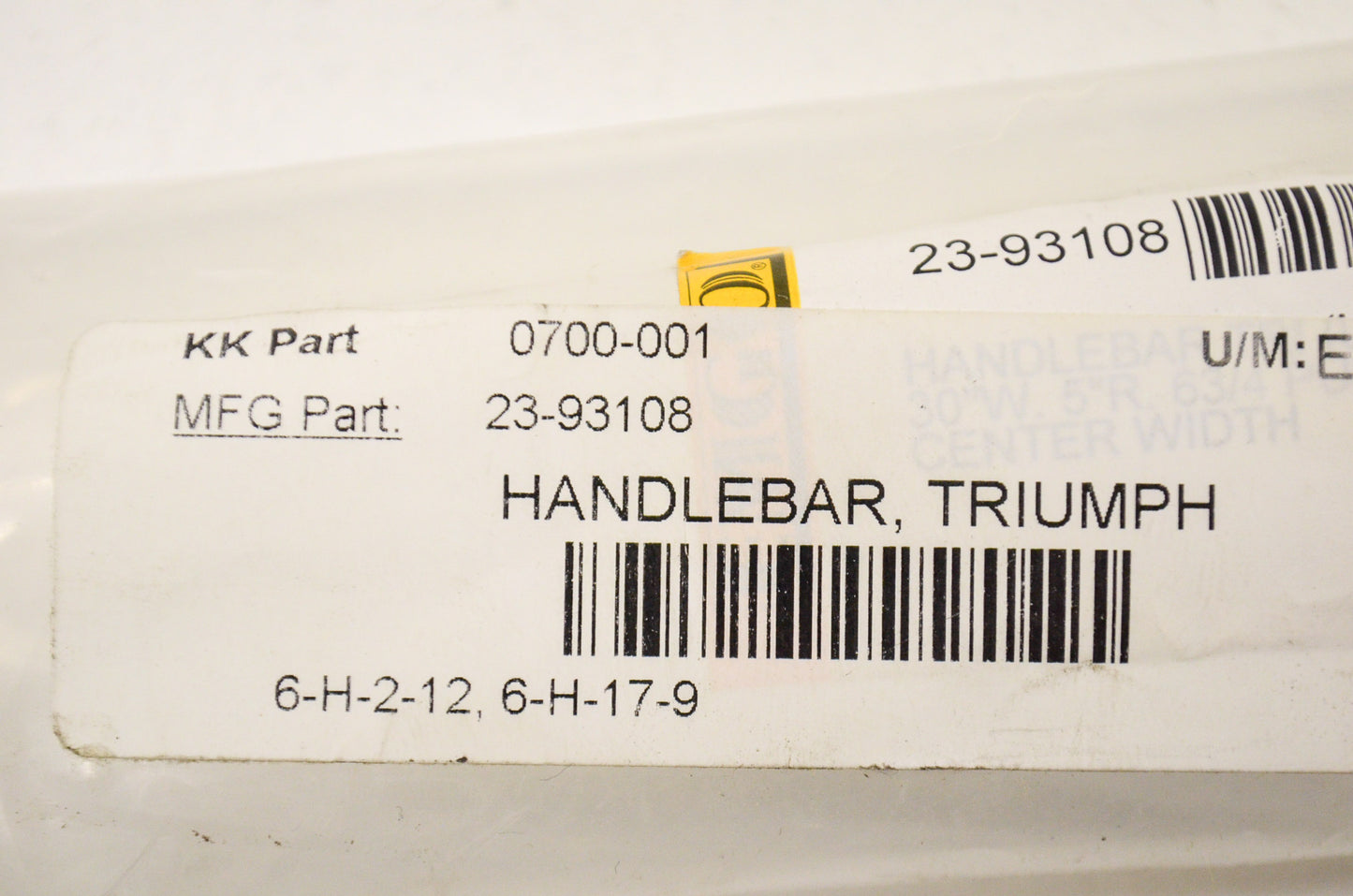 New EMGO Triumph Handle Bar NOS