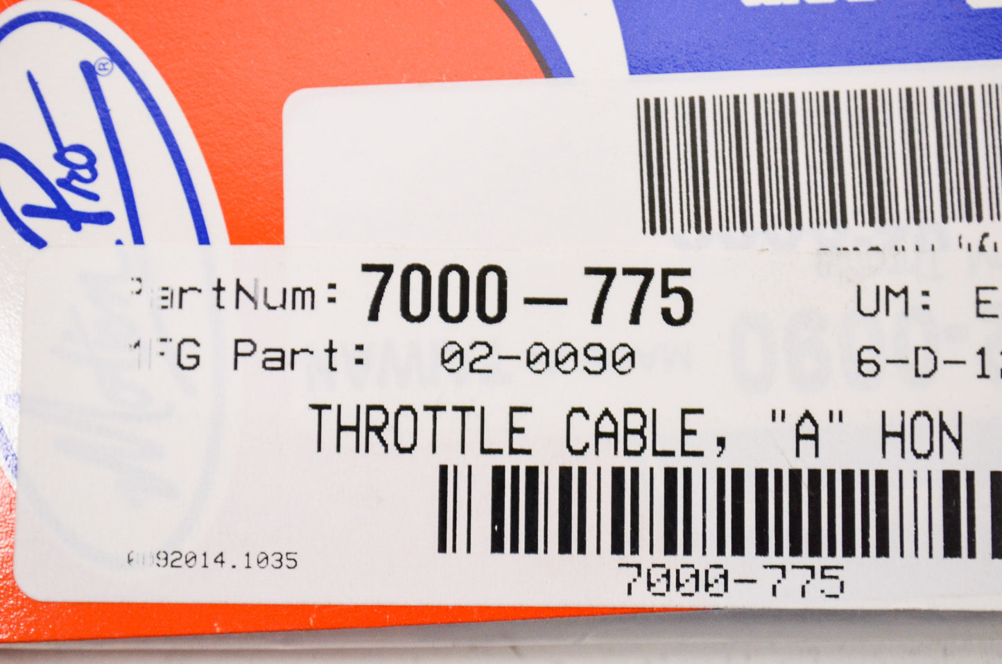 New Motion Pro Throttle Cable NOS