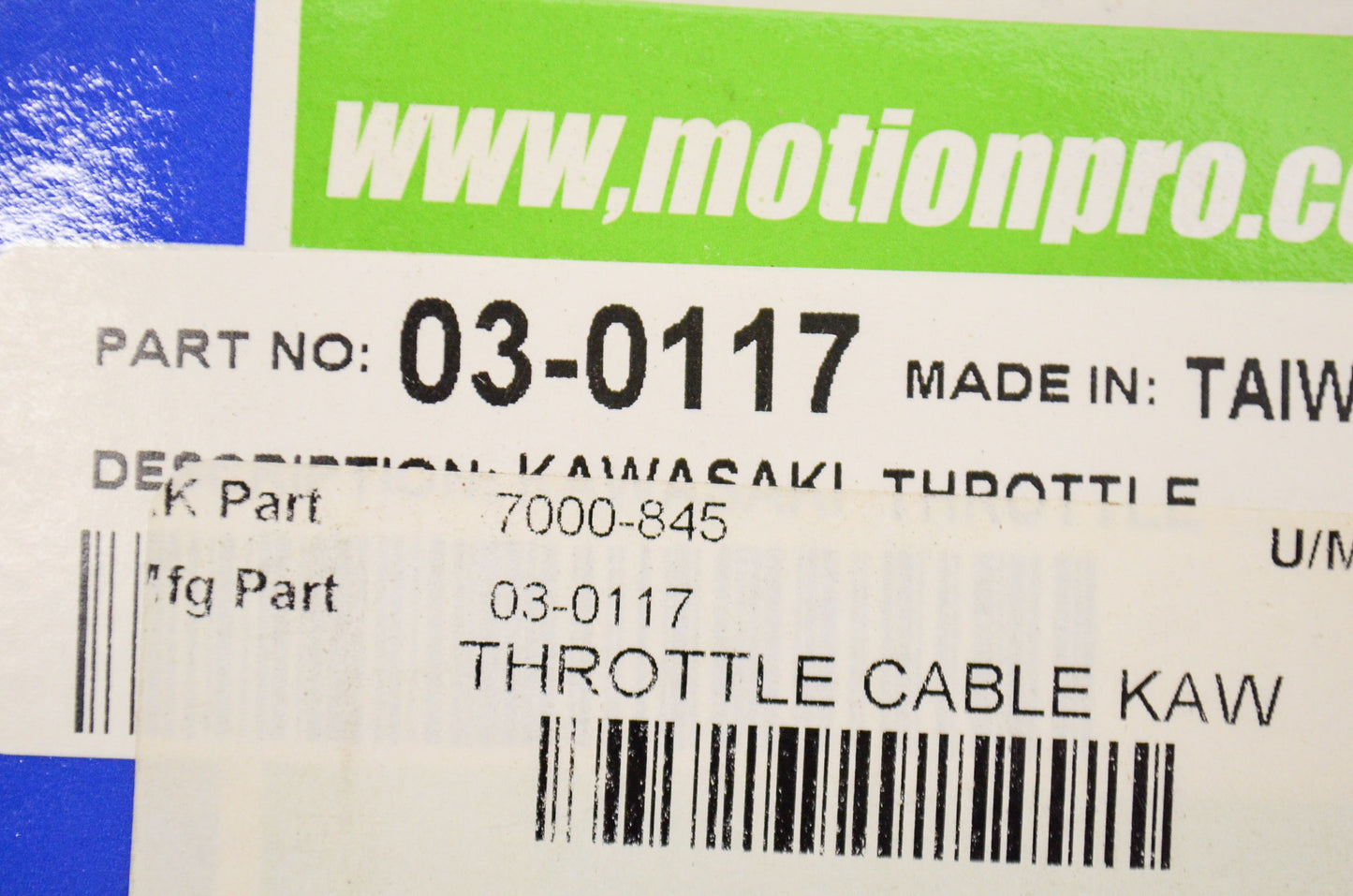 New Motion Pro Throttle Cable NOS