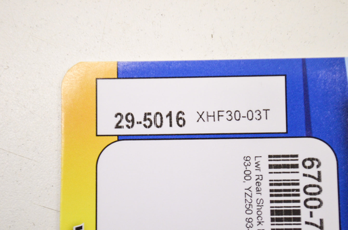 MSR 29-5016, 6700-739 Lower Rear Shock Bearing Kit NOS
