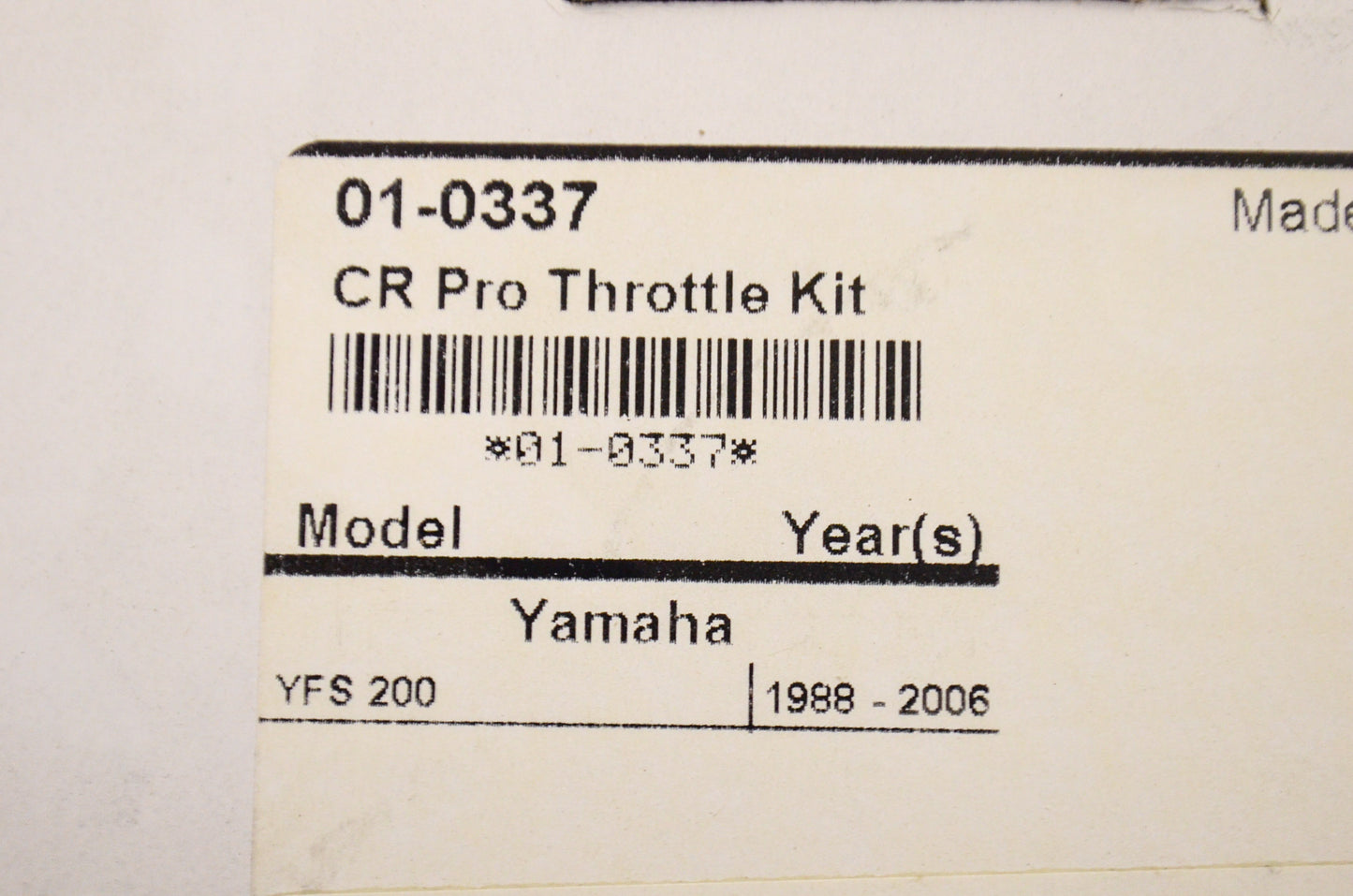 CR Pro Throttle Kit NOS