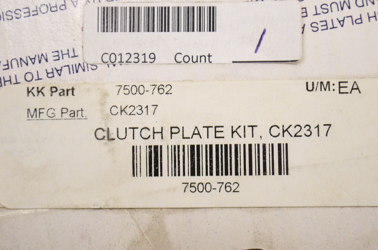 EBC CK2317, 7500-762 Clutch Plate Kit NOS