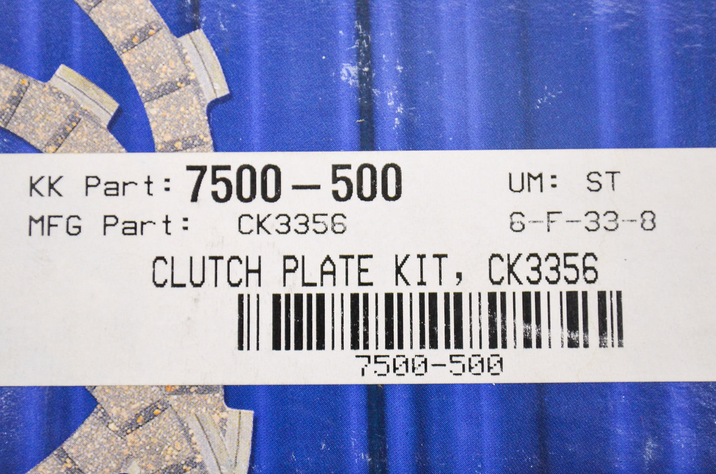 EBC CK3356, 7500-500 Clutch Plate Kit NOS