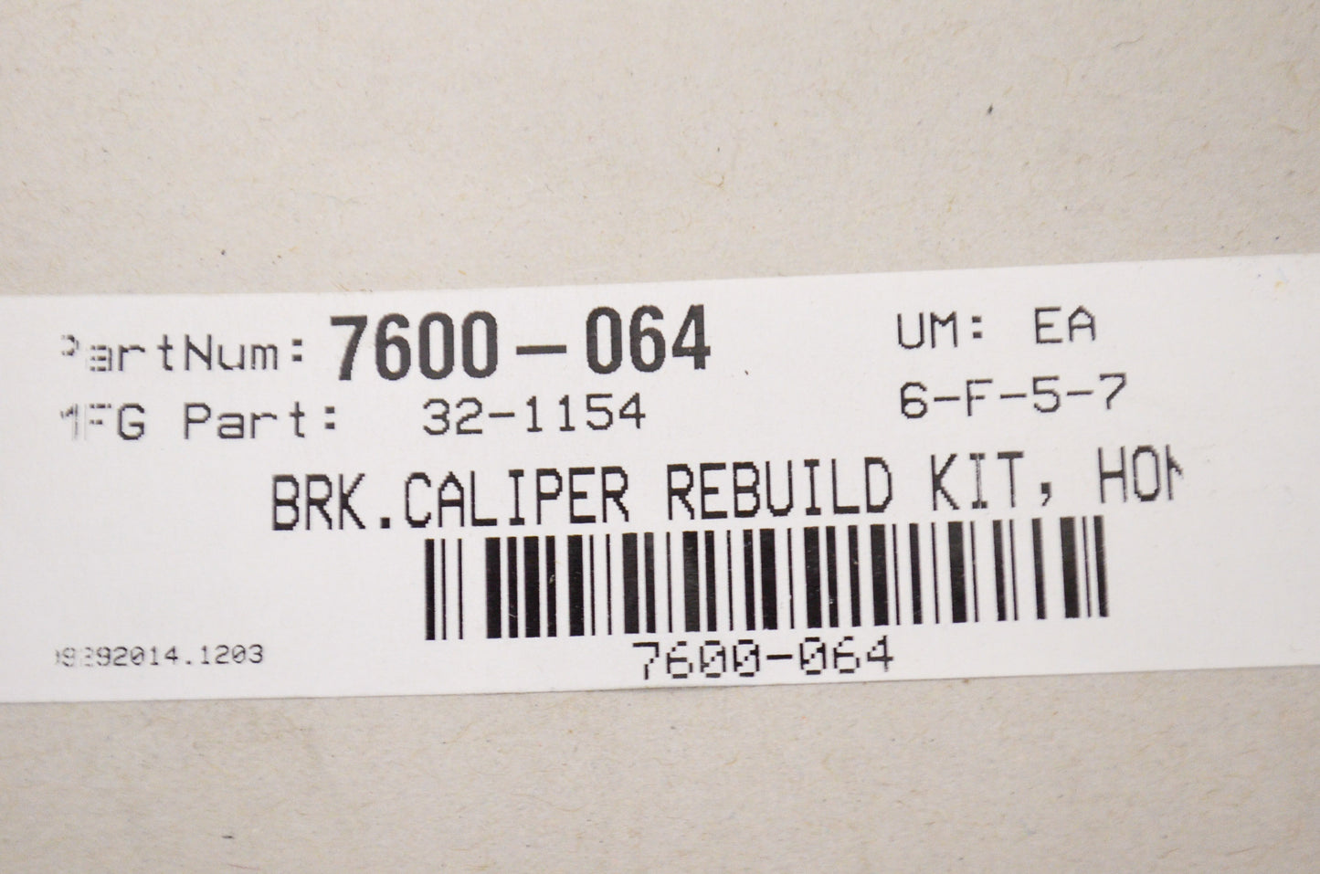 New K&L Brake Caliper Rebuild Kit NOS