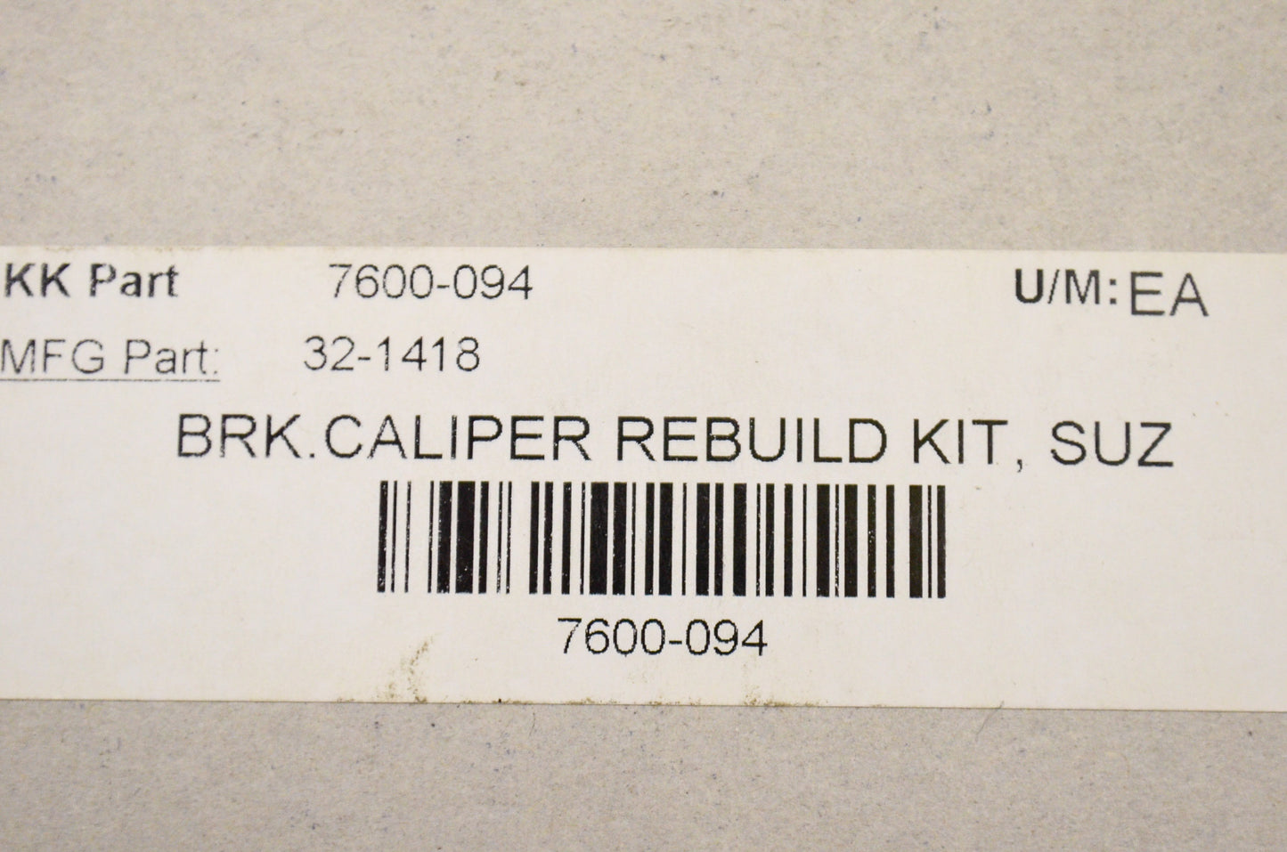 K&L Brake Caliper Rebuild Kit NOS