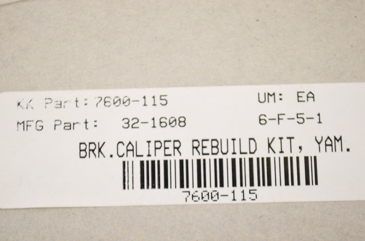 New K&L Brake Caliper Rebuild Kit NOS