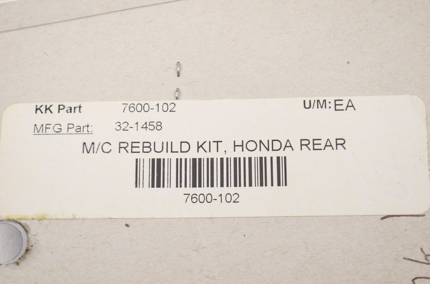 New K&L Master Cylinder Rebuild Kit NOS