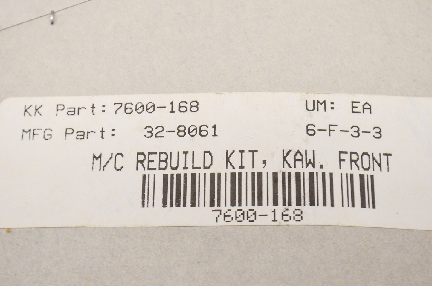 New K&L Master Cylinder Rebuild Kit NOS