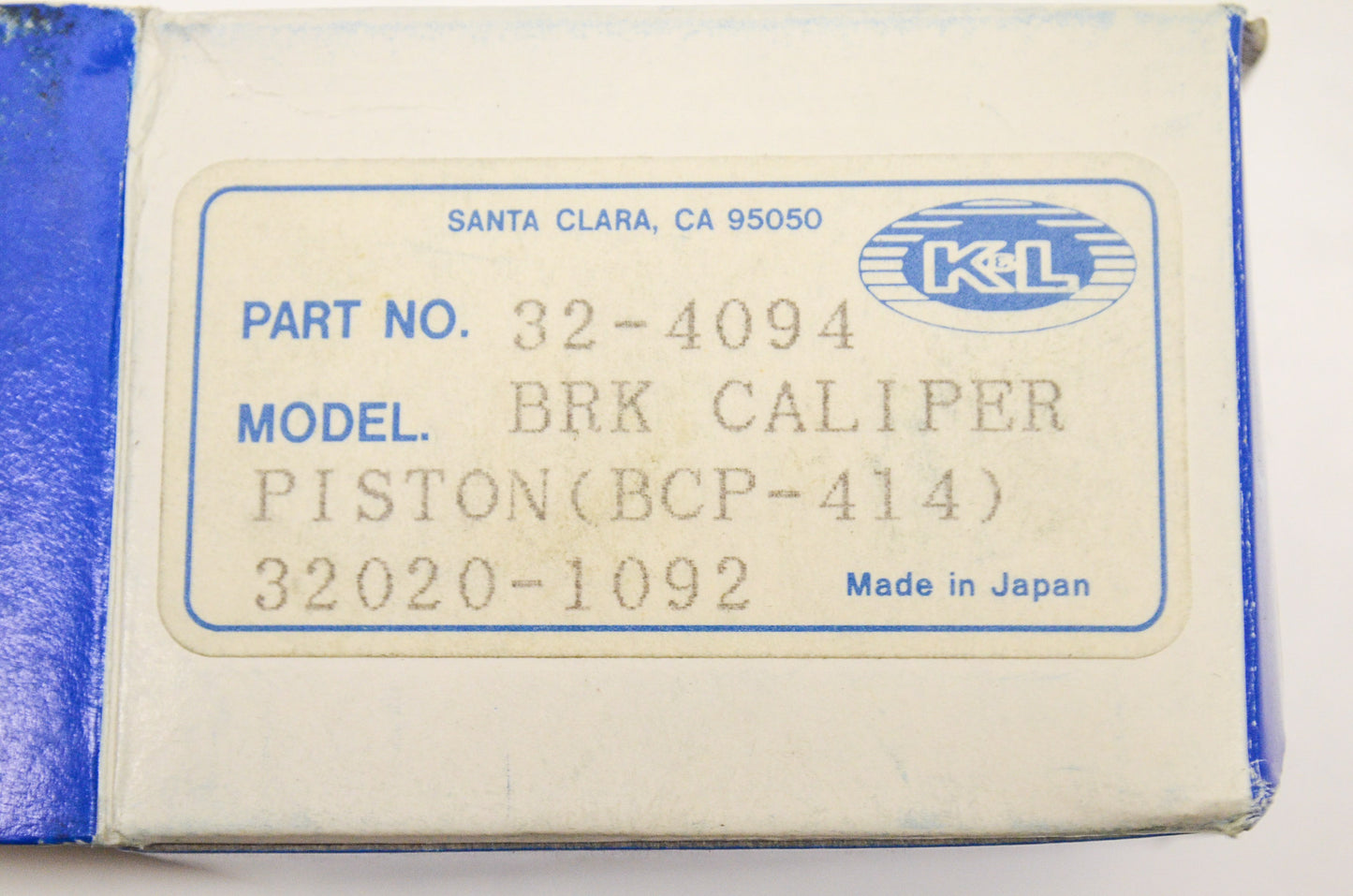 K&L 32-4094, 7600-127, BCP-414, 32020-1092 Brake Caliper Piston NOS