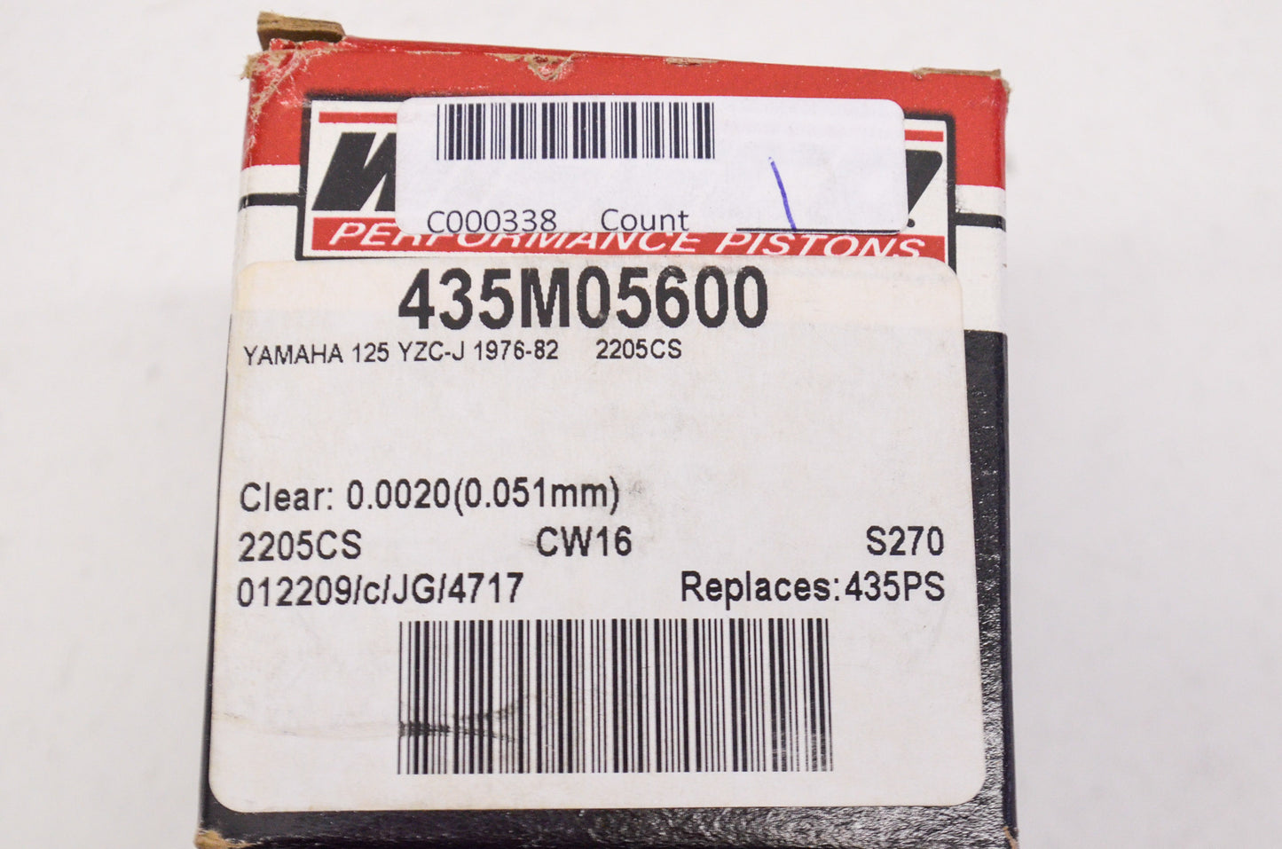 Wiseco 435M05600, 9100-723, 2205CS, CW16, S270, 435PS Piston NOS