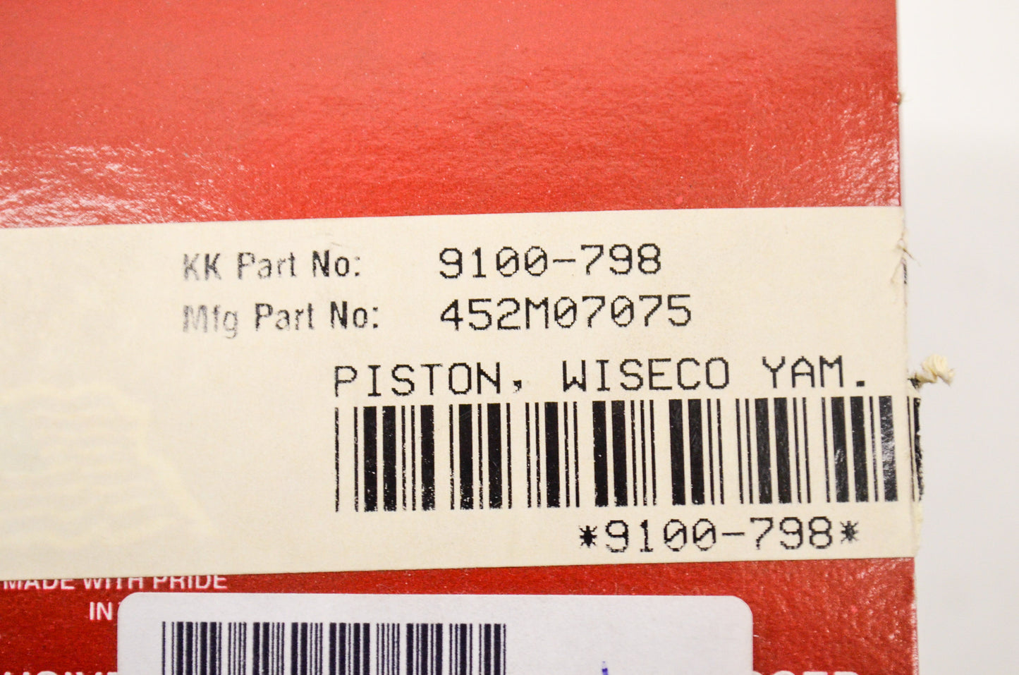 Wiseco 452M07075, 9100-798 Piston NOS