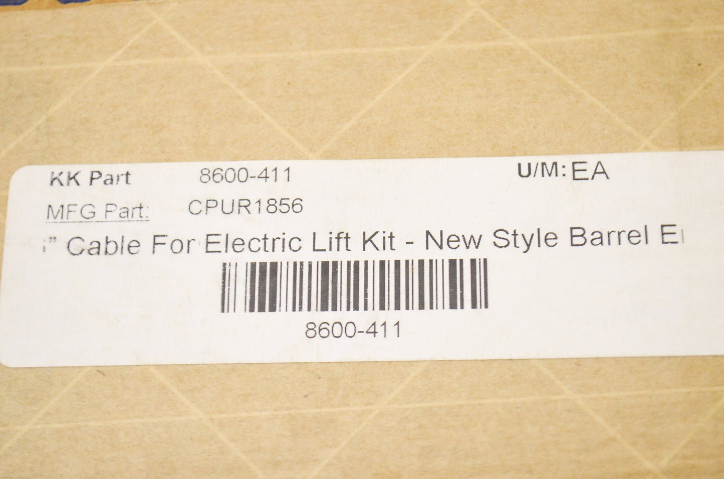 New KK Cable for Electric Lift Kit NOS