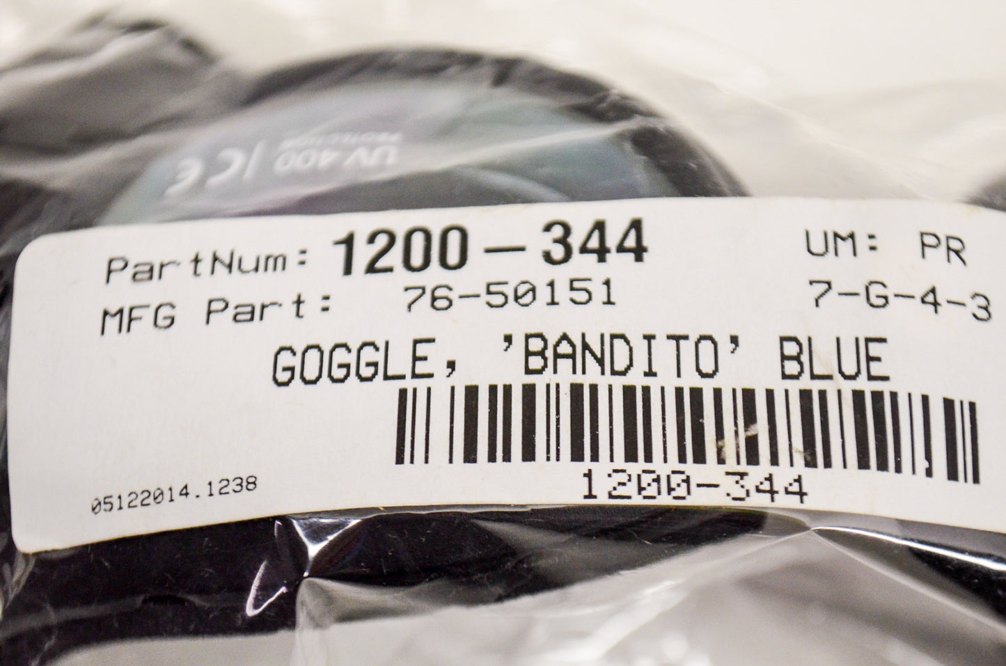 New Emgo Bandito Goggle Blue Tint Lens NOS