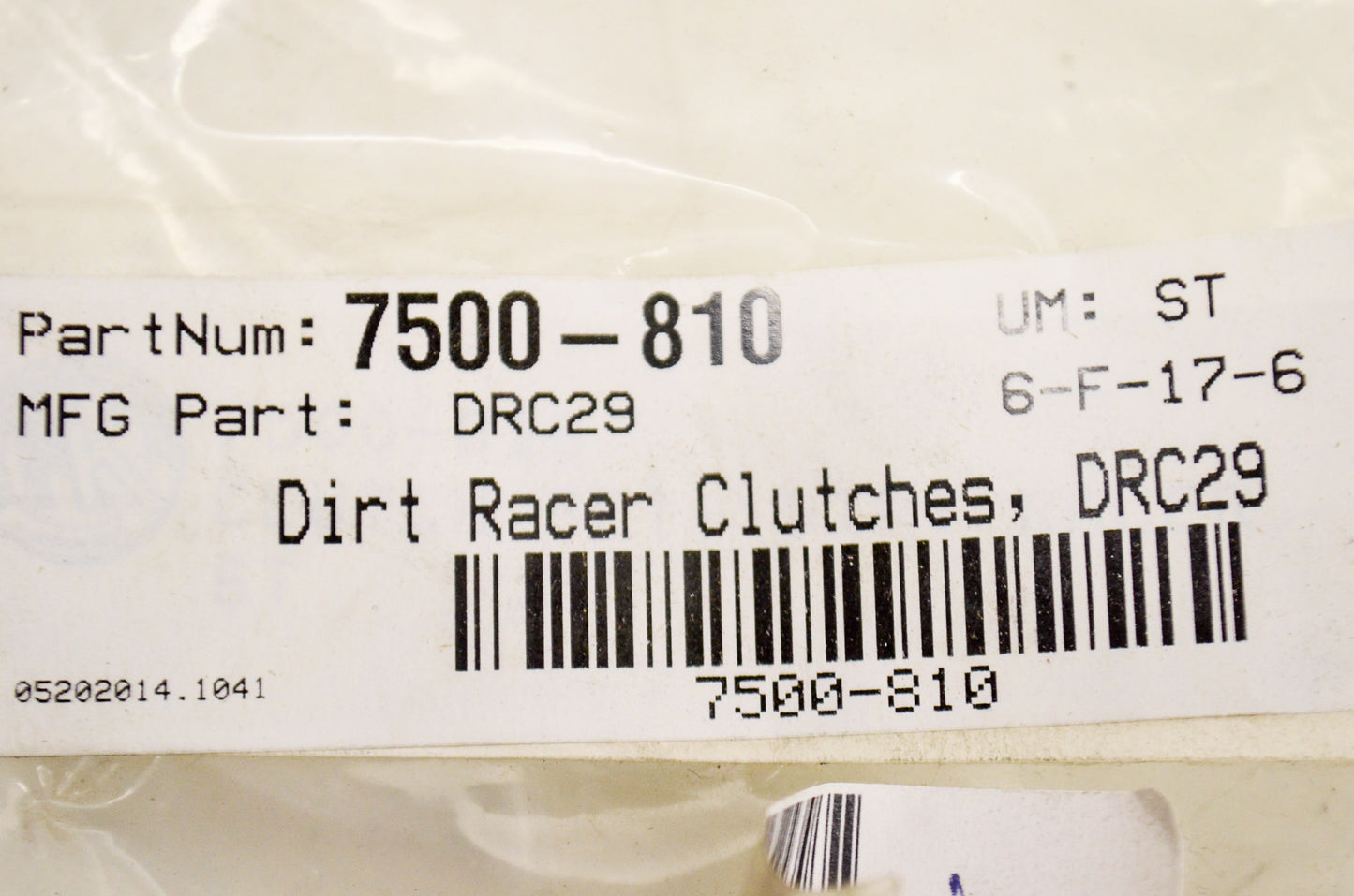 EBC DRC29, 7500-810 Dirt Racer Clutch Kit NOS