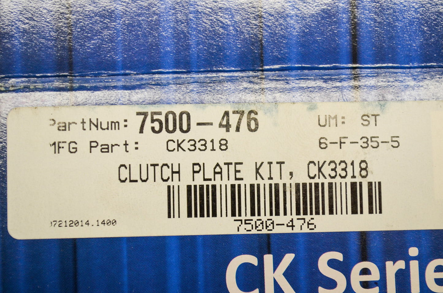 EBC 7500-476, CK3318 Clutch Plate Kit NOS