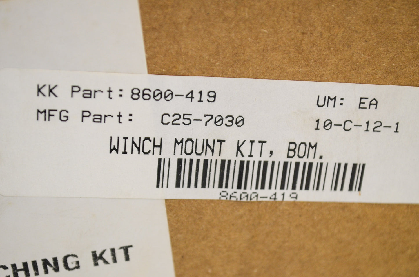 Cycle Country 8600-419, 25-7030, C25-7030 Winch Mount Kit Bombardier NOS