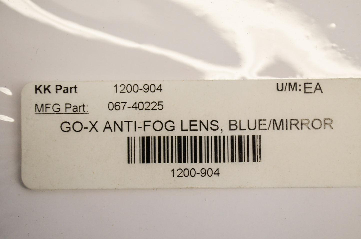New EKS Brand Go-X Anti-Fog Lens Blue Mirror NOS