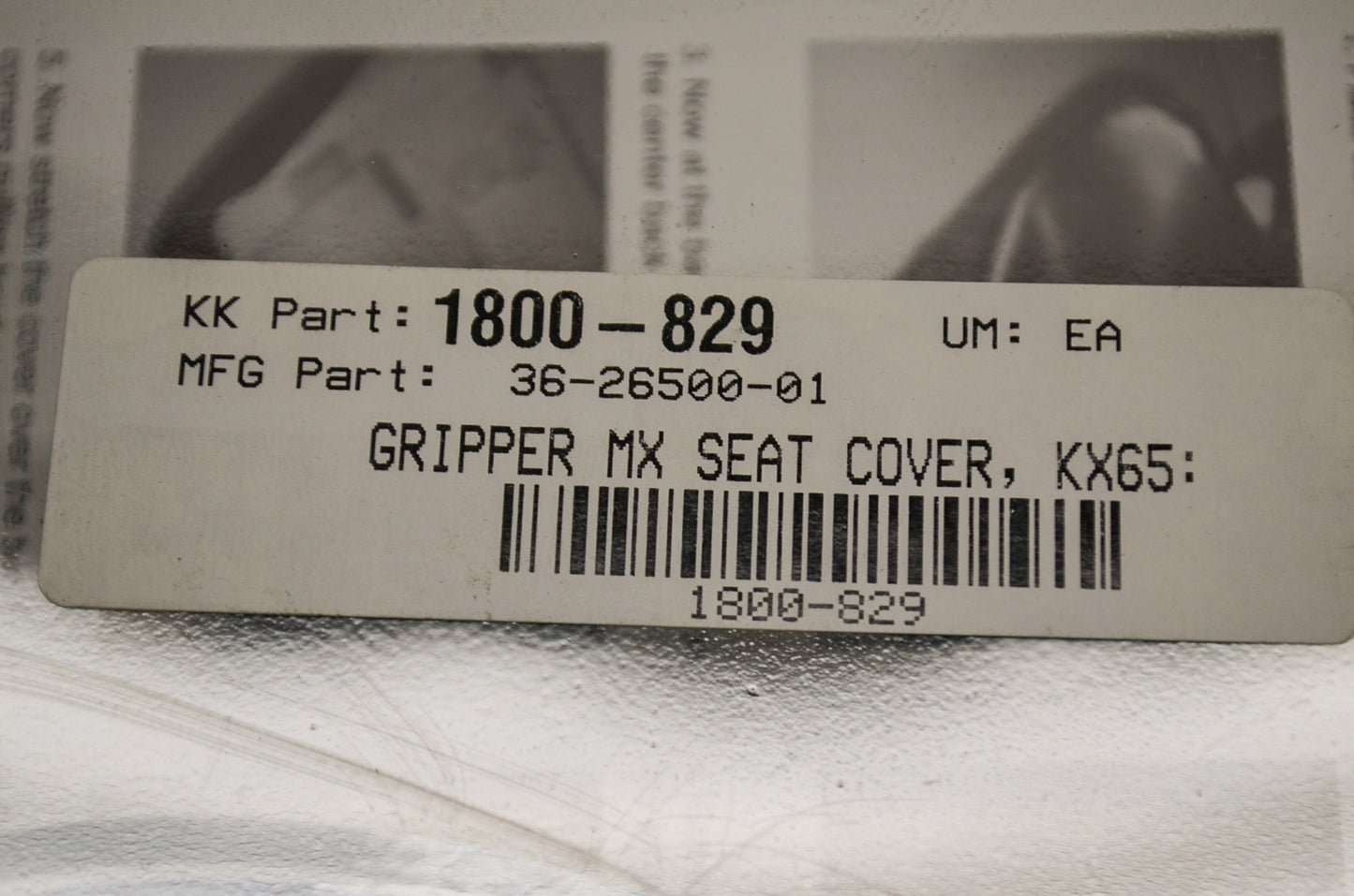 QuadWorks 1800-829, 36-26500-01 Gripper MX Seat Cover Black NOS