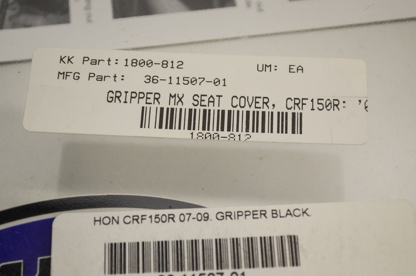 QuadWorks 1800-812, 36-11507-01 Gripper MX Seat Cover Black NOS
