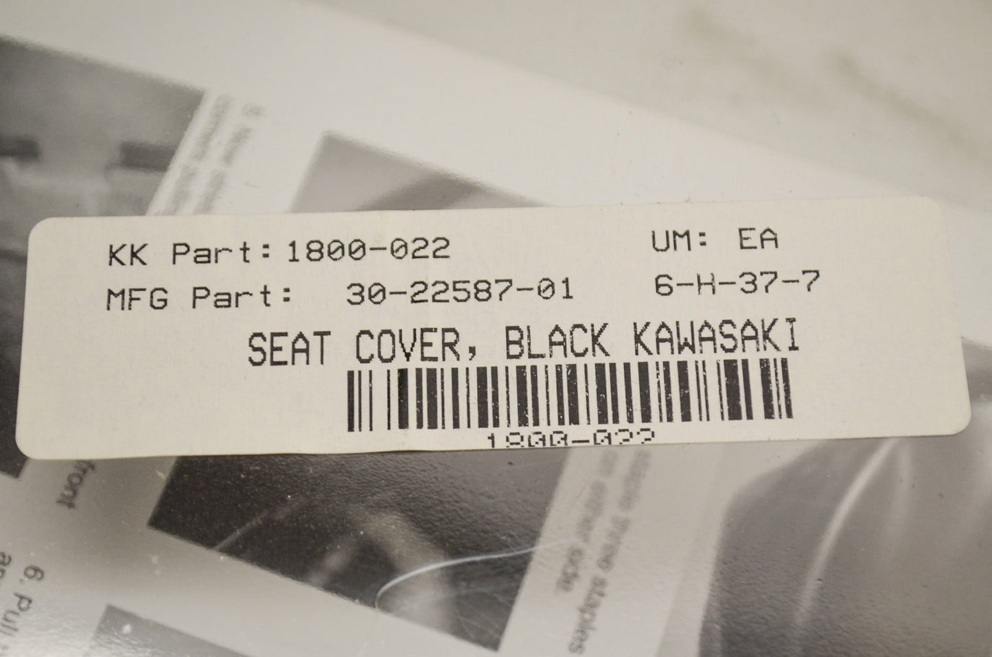 Seat Cover Black NOS