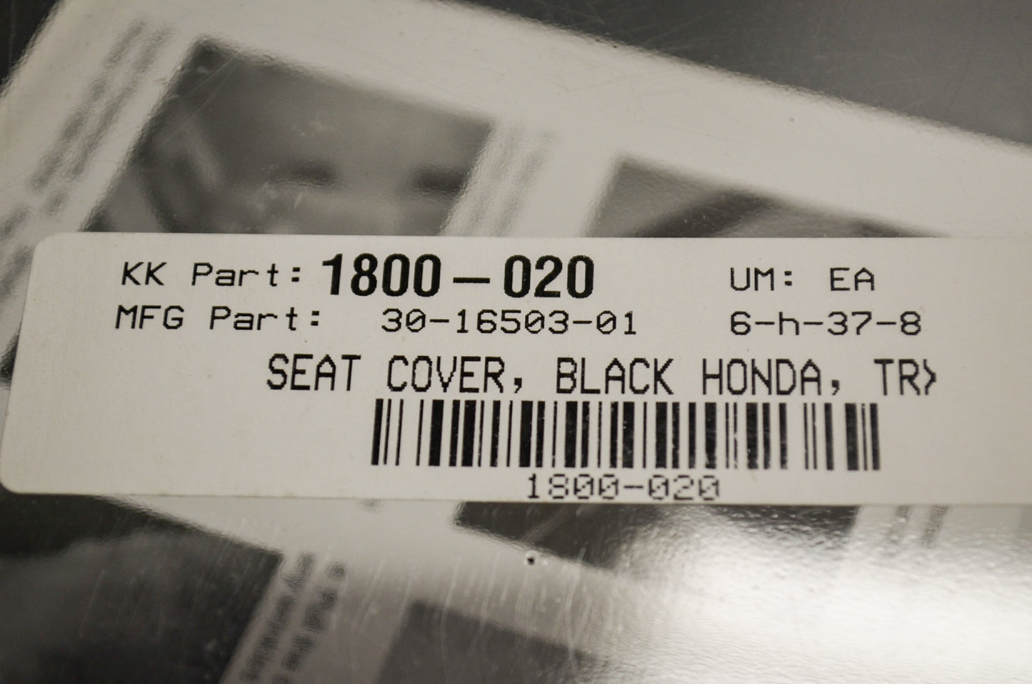 Seat Cover Black NOS