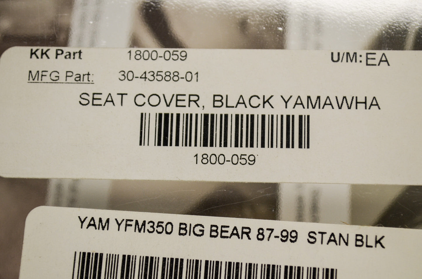 QuadWorks 1800-059, 30-43588-01 Seat Cover Black NOS