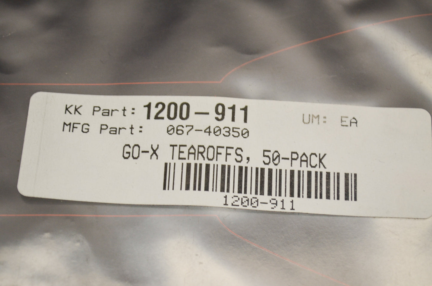 Go-X Tear-Offs Qty 50 NOS