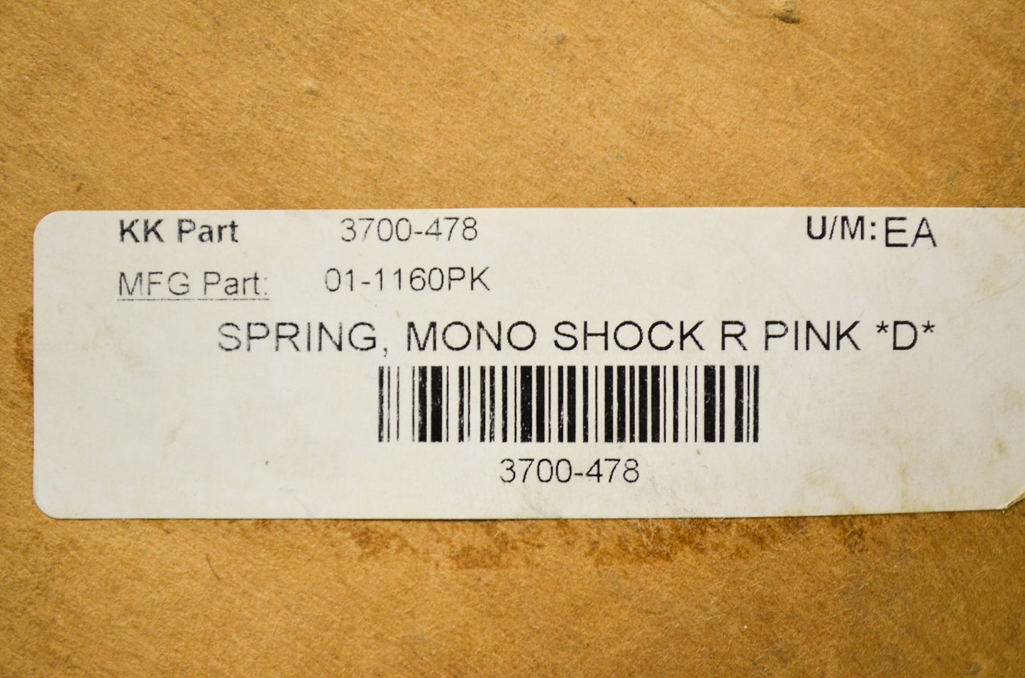New Progressive Suspension Rear Shock Spring Pink NOS