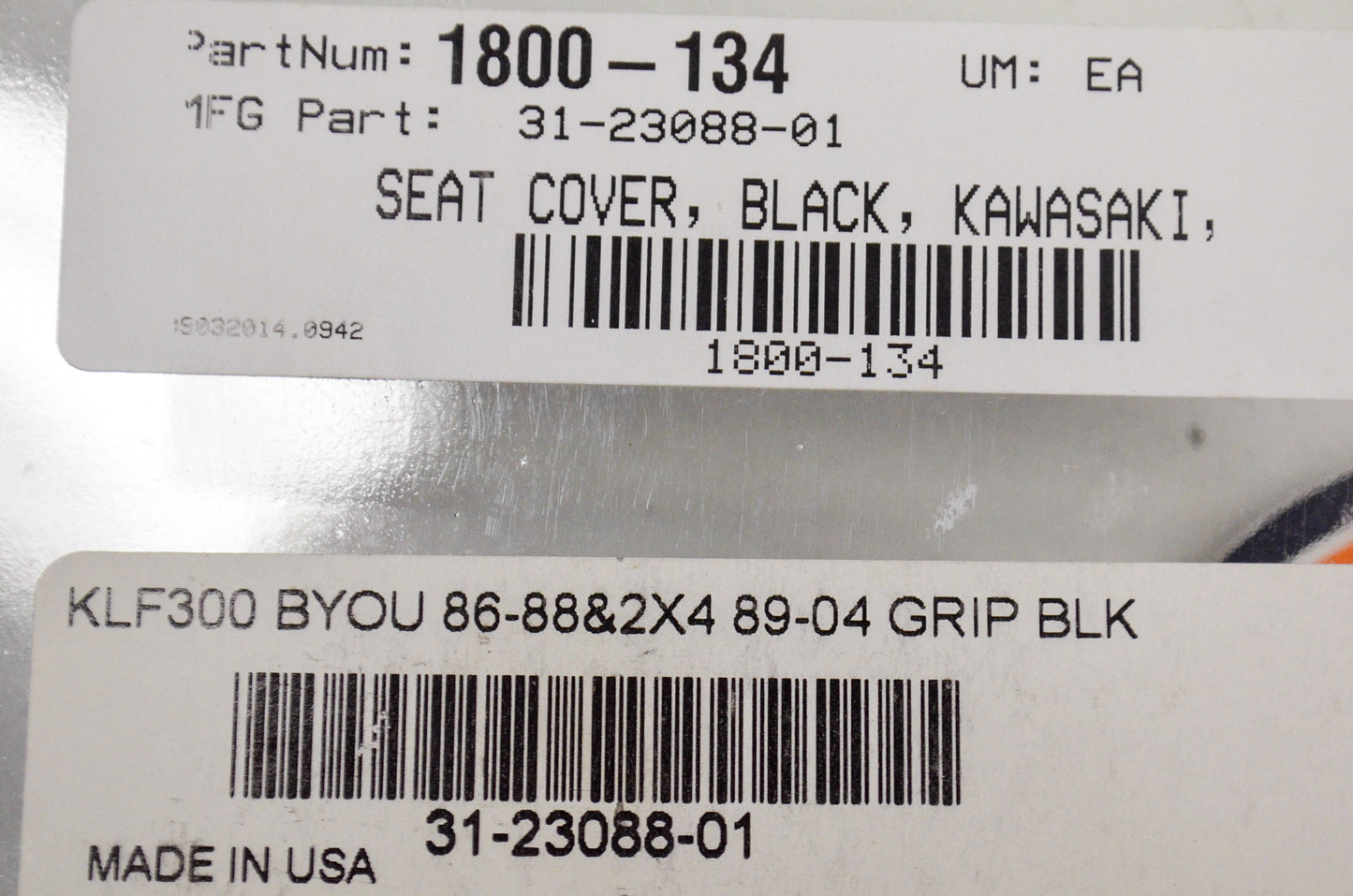 QuadWorks 1800-134, 31-23088-01 ATV Black Vinyl Seat Cover Kawasaki KLF300 Bayou