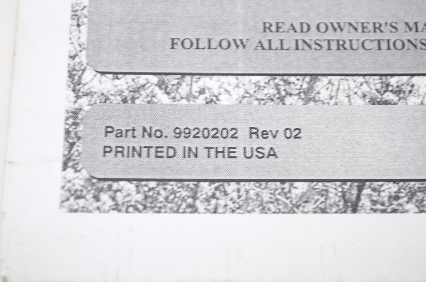 OEM Polaris 9920202 Owner's Manual 06 P30 2X4/4X4 NOS
