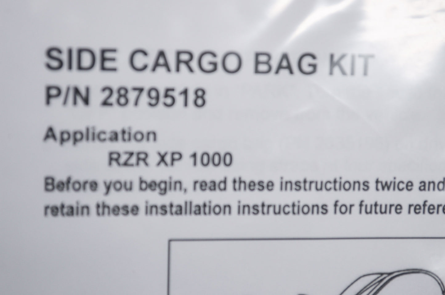Side Cargo Bags Left & Right RZR XP 1000 NOS