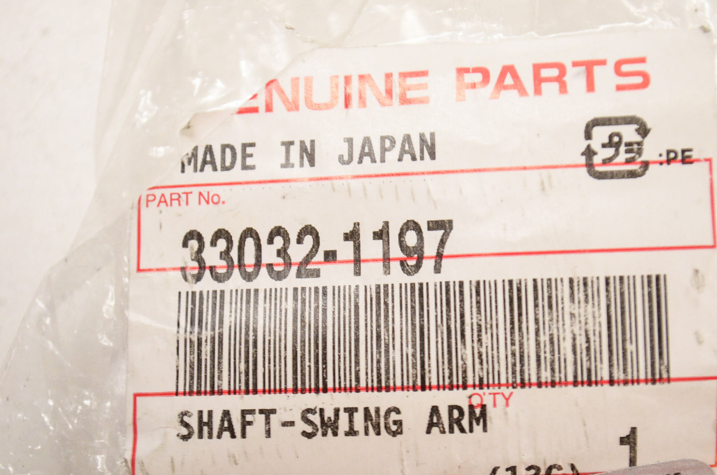 OEM Kawasaki 33032-1197 Left Swing Arm Shaft NOS
