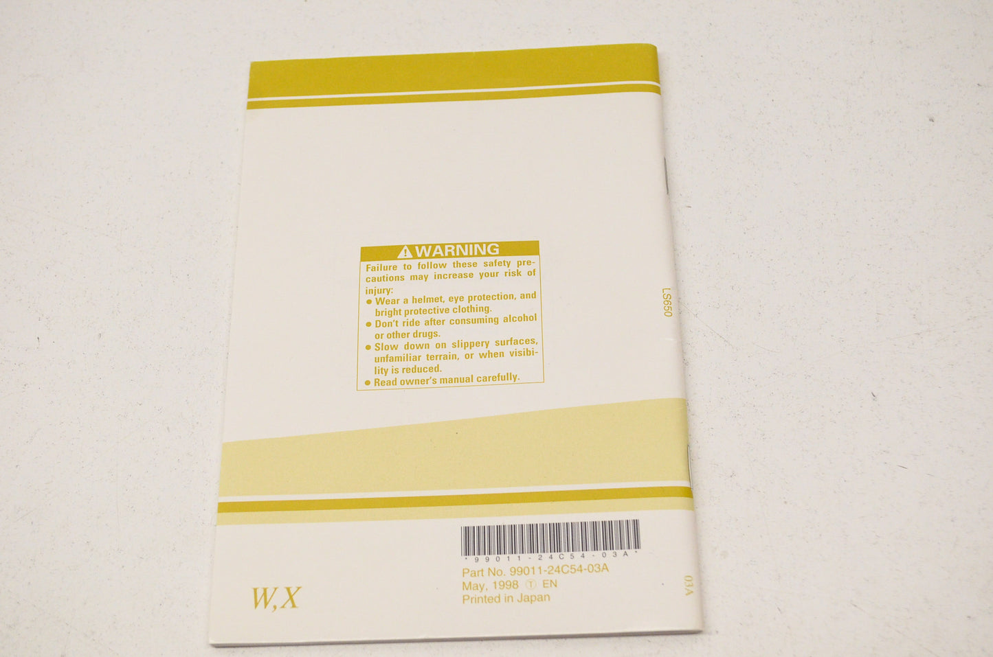 OEM Suzuki 99011-24C54-03A Owner's Manual LS650X 1999 NOS
