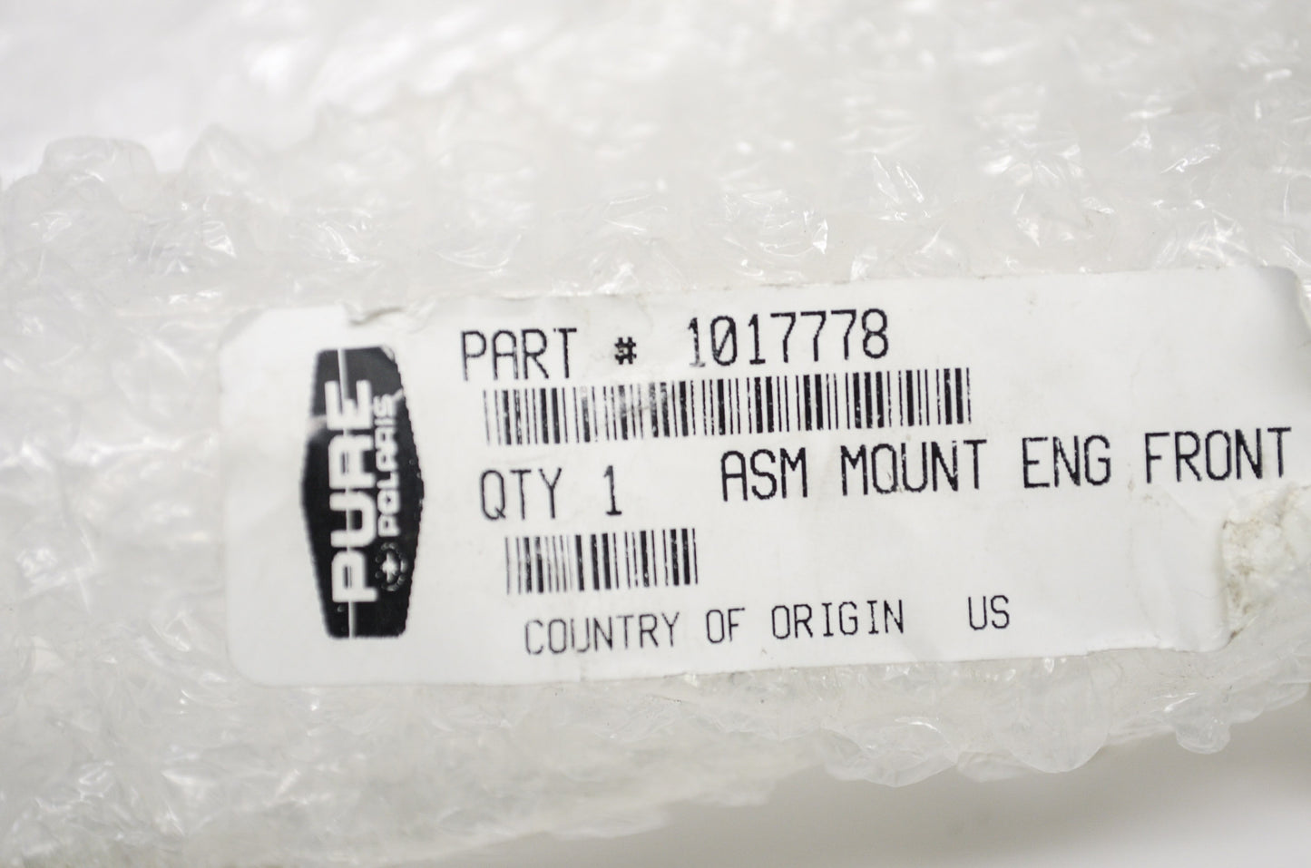 OEM Polaris 1017778 Mount Eng Front W/Clinch Nut Assembly NOS