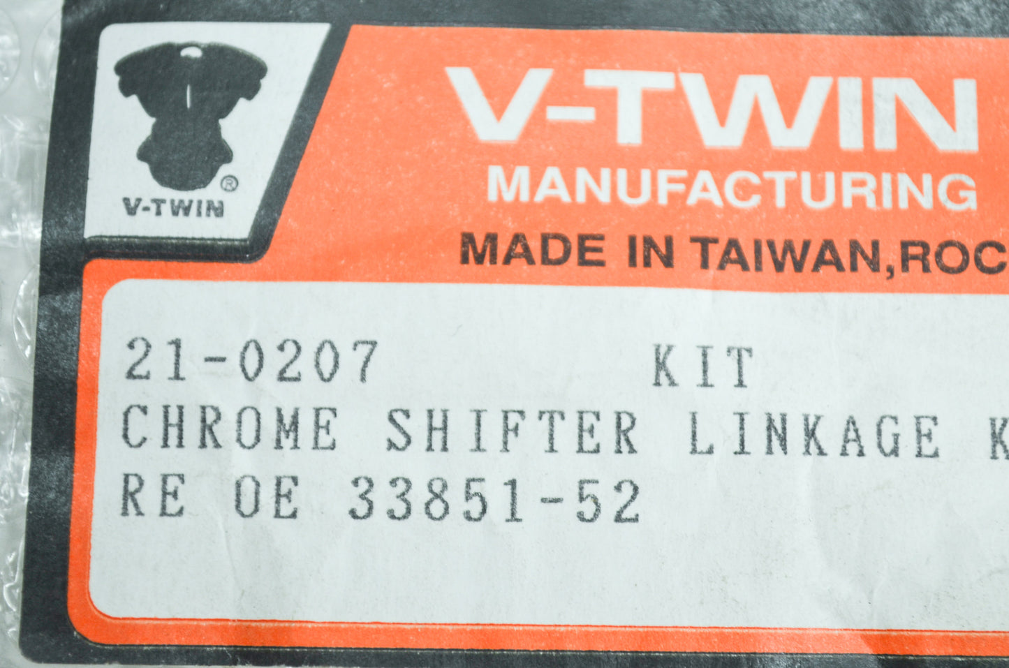 V-Twin 21-0207, 33851-52 Shifter Rod Chrome NOS