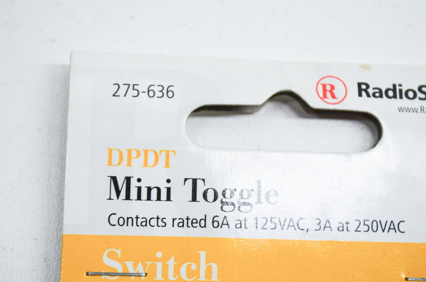 Radio Shack 275-636 DPDT Mini Toggle Switch NOS