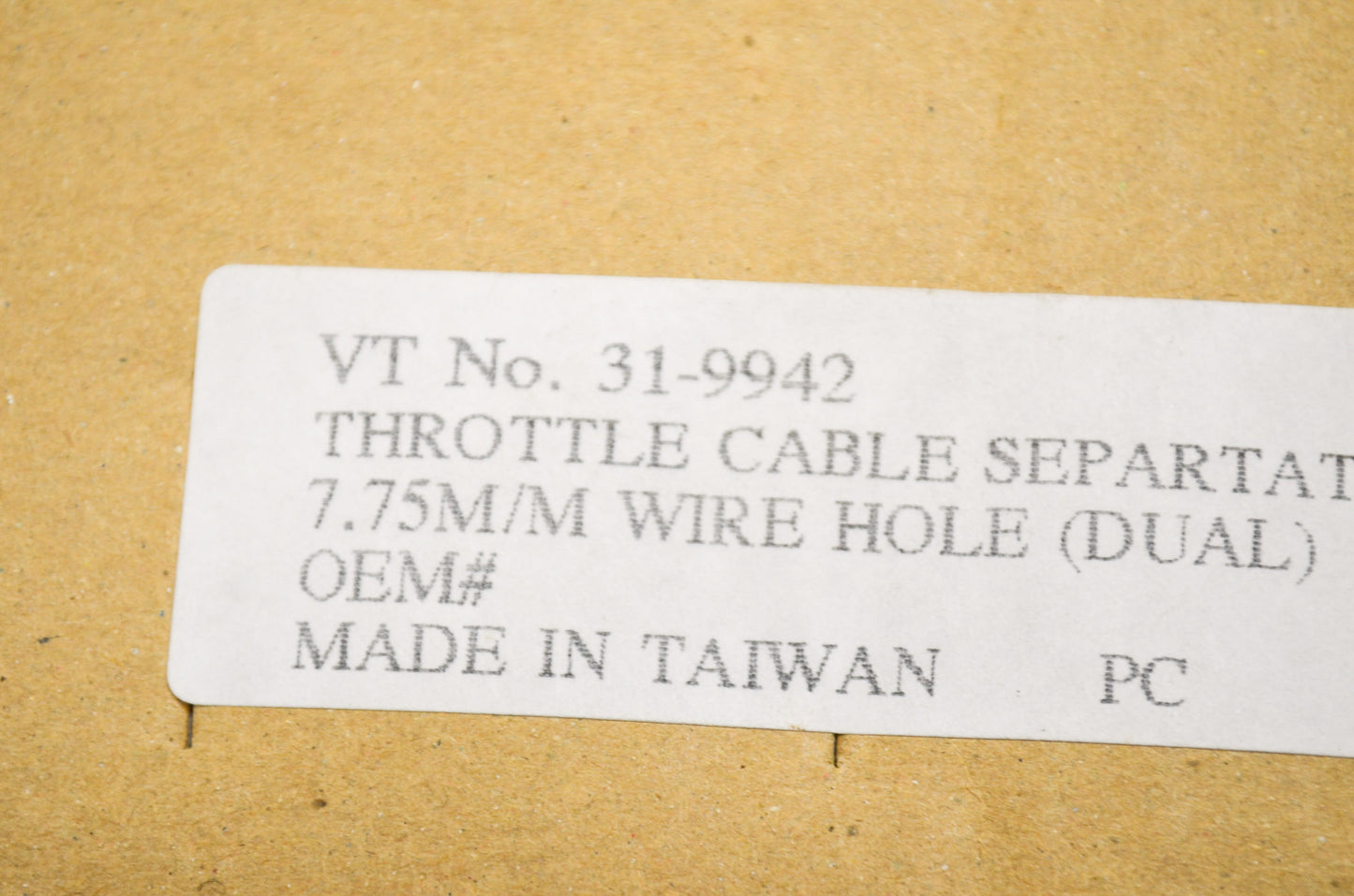 V-Twin 31-9942 Chrome Dual Throttle Cable Separator Clamp NOS