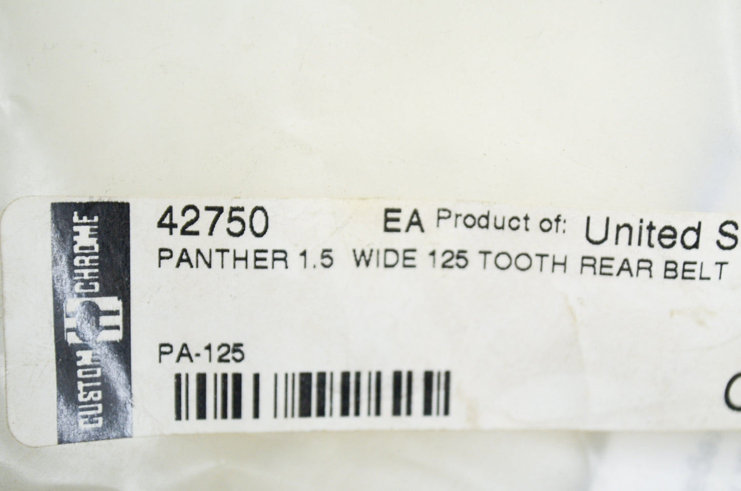 New Custom Chrome Replacement Rear Drive Belt NOS