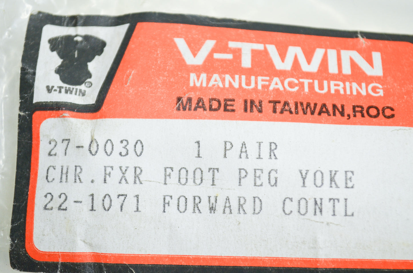 New V-Twin Footpeg Mount Bar Chrome Qty 2 FXR NOS