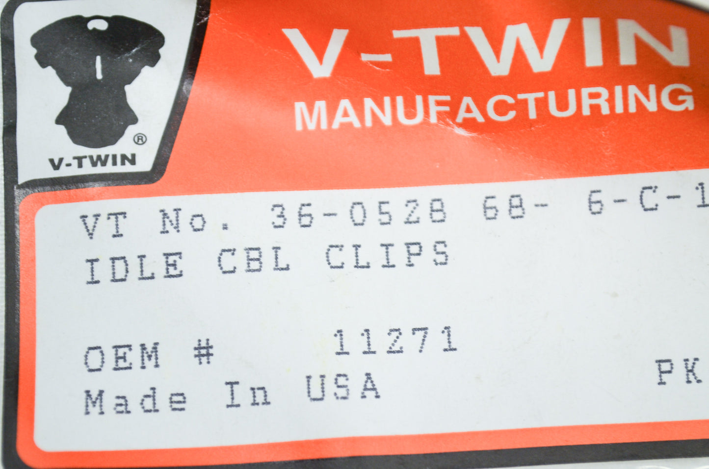 V-Twin 36-0528, 11271 Idle Cable Clip FLT FXST FLST FXD XL Qty 10 NOS
