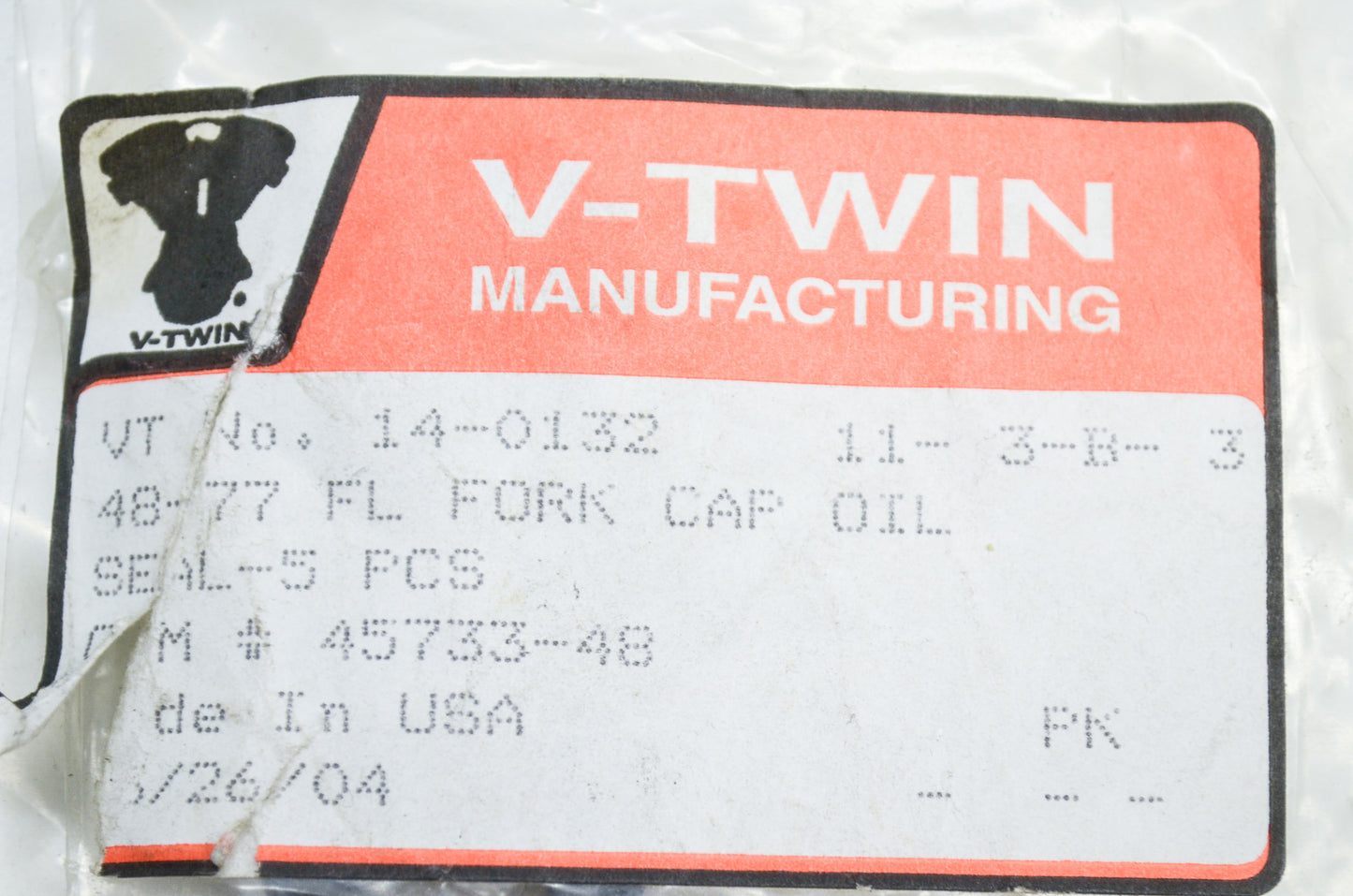 New V-Twin Oil Seal Qty 2 NOS