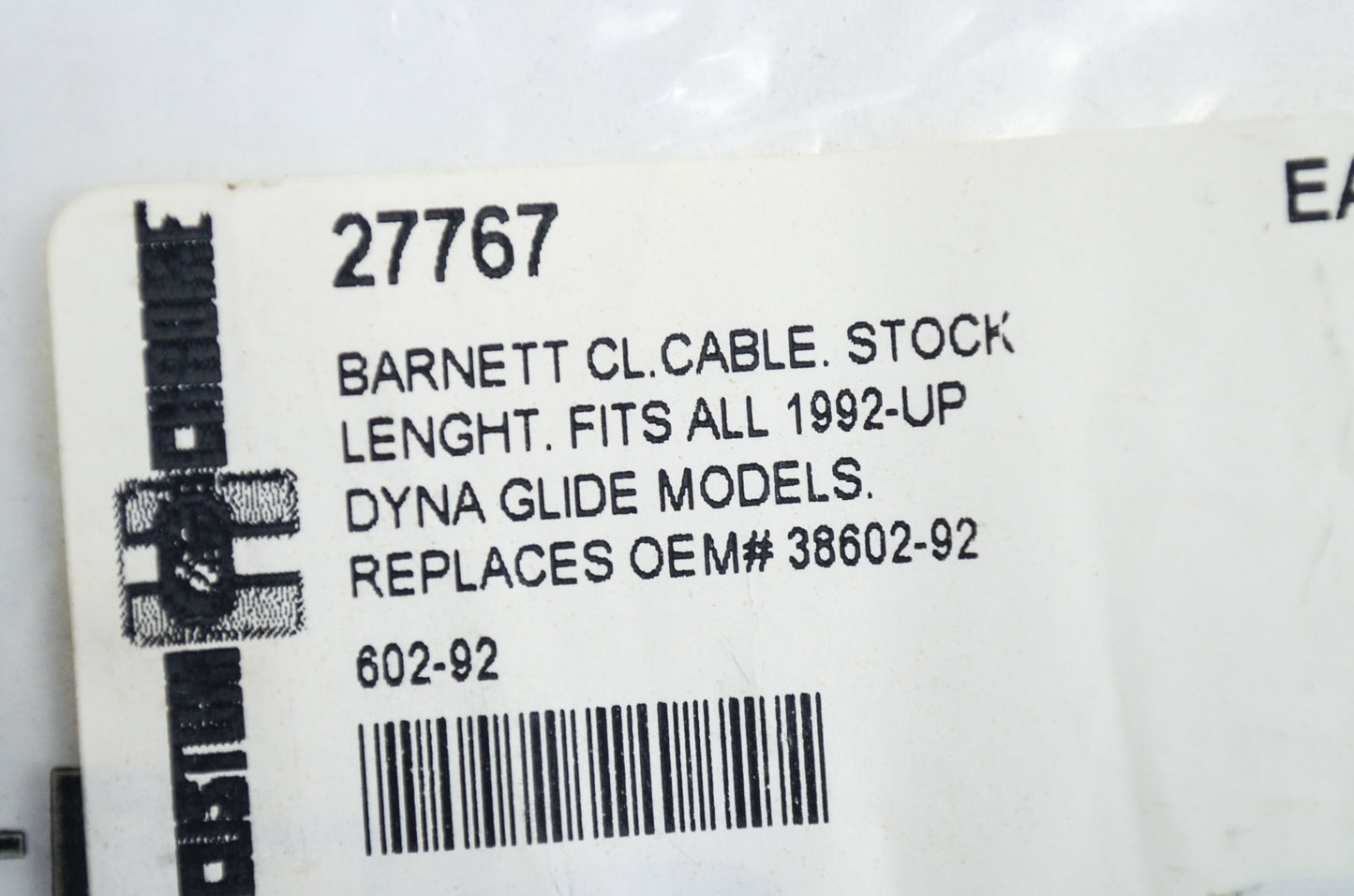 New Custom Chrome Barnett Clutch Cable NOS