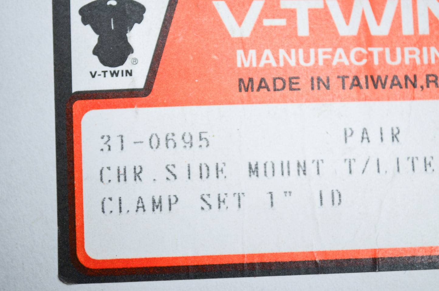 V-Twin 31-0695 1' Universal Mount Clamp Qty 2 NOS
