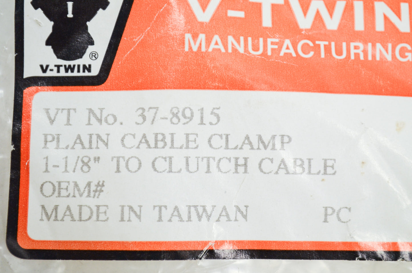 New V-Twin Chrome Clutch Cable Clamp 1-1/8' NOS