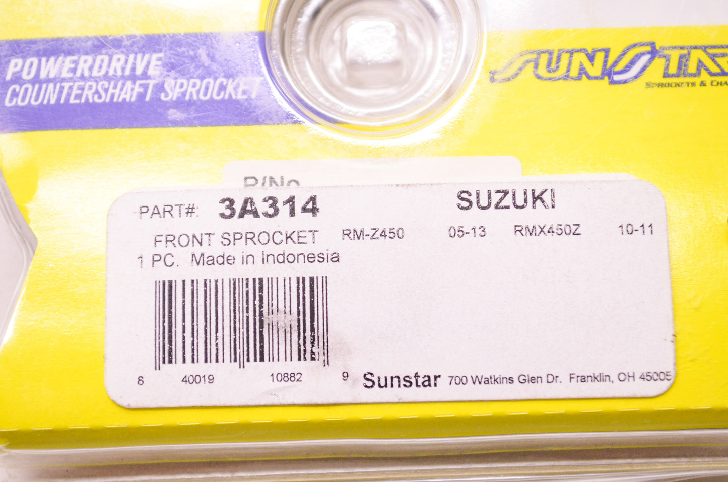 Sunstar 3A314, 1-3A314 Countshaft Front Sprocket 14T NOS