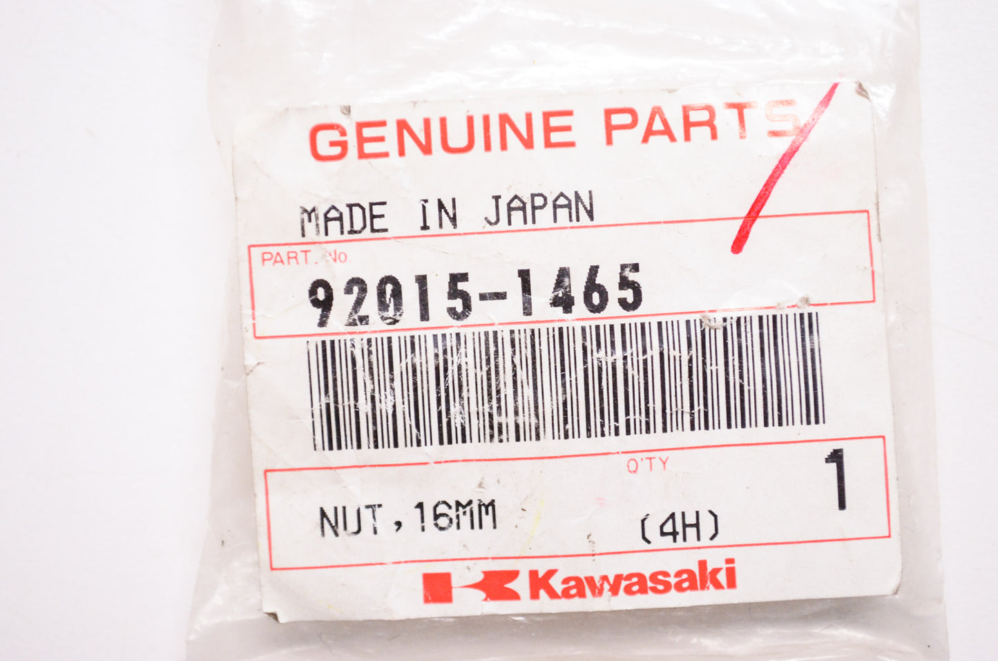 New OEM Kawasaki 92015-1465 Nut NOS