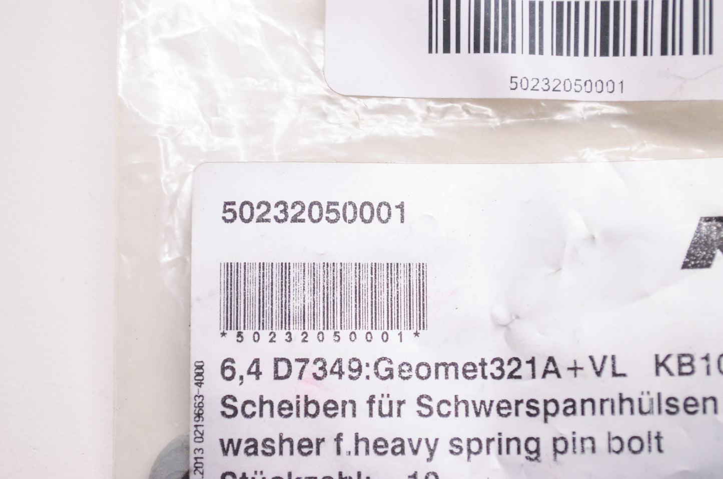 OEM KTM 50232050001 Steel Washer 6.4x17x3 NOS