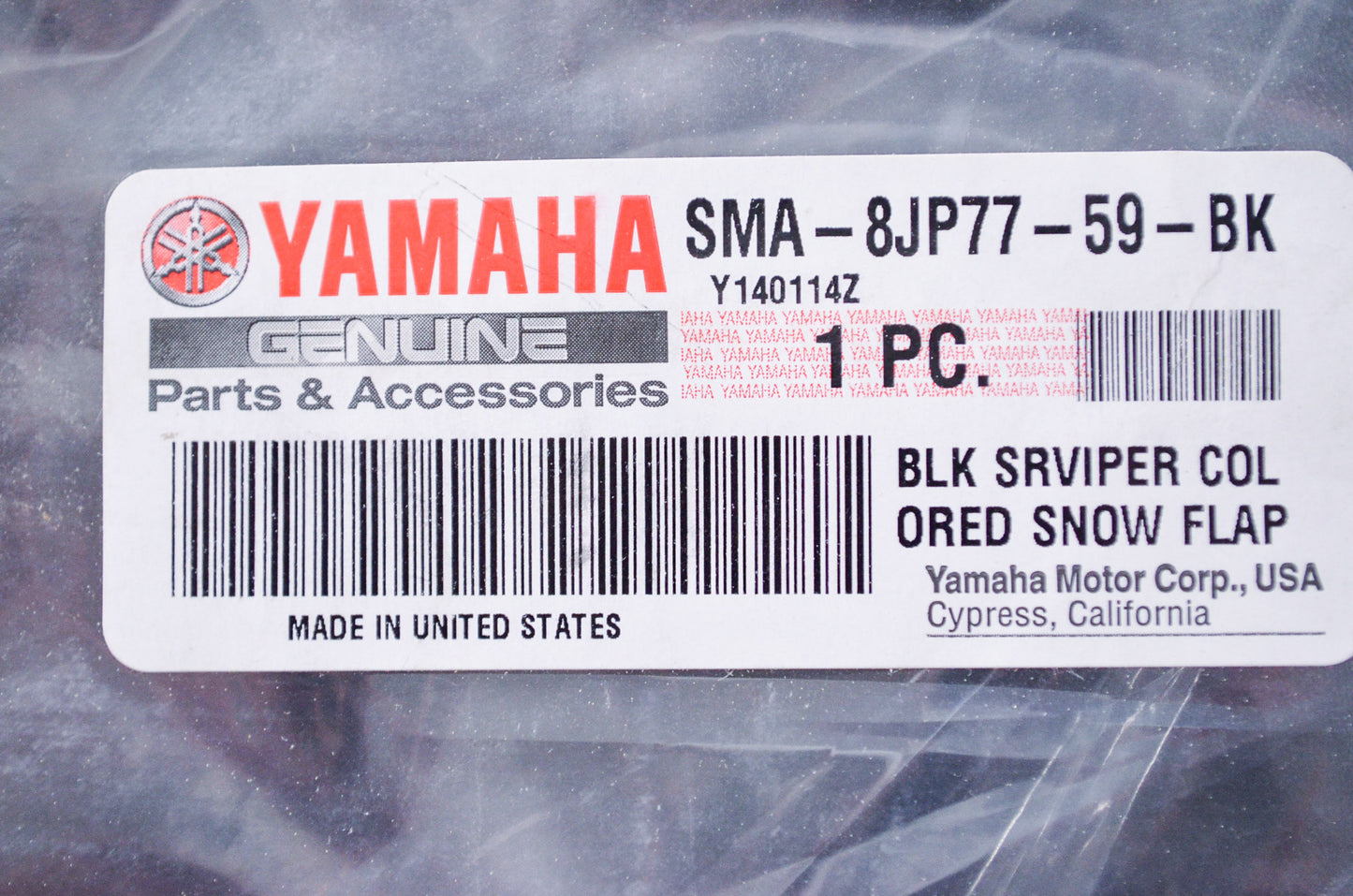 Black Colored Snow Flap SRViper NOS